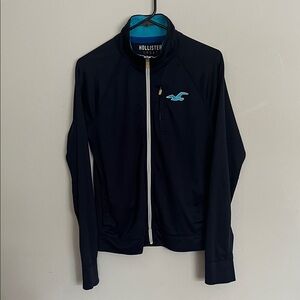 Hollister Men's Navy and White Rash Guard